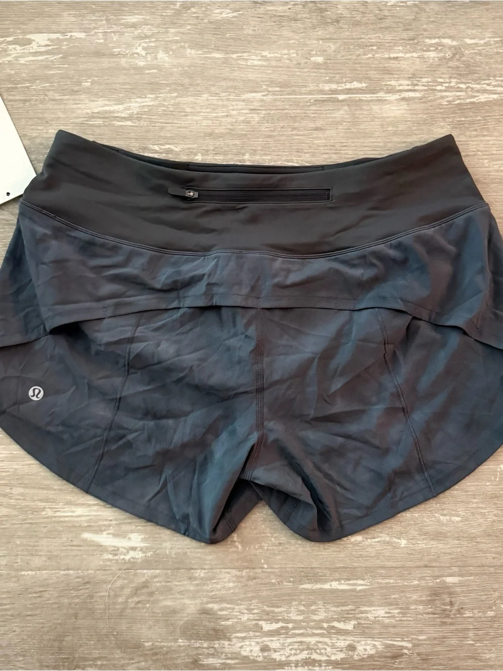 Original Version Lululemon Speed Up MR Shorts 4” NEW Diamond Dye Pitch Grey Sz 8
